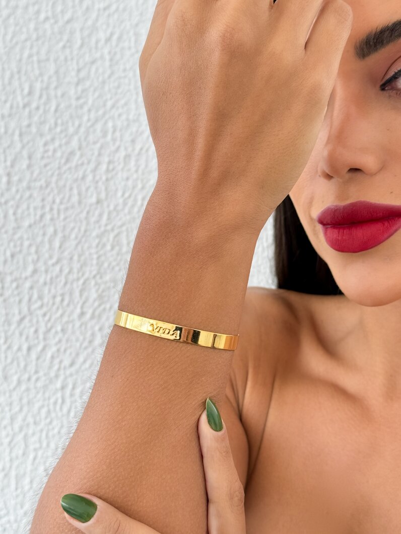 Bracelete Folheado a Ouro 18k e Prata 