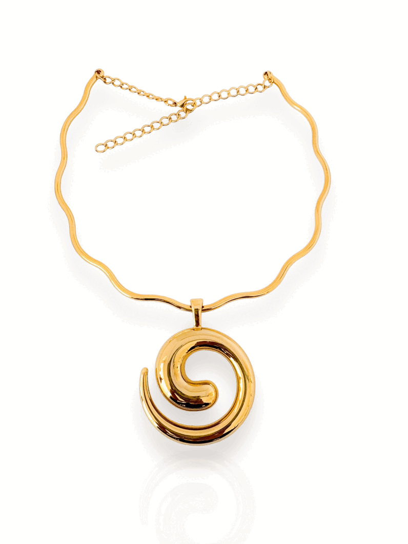 Choker Semi joia o Ondulado Espiral