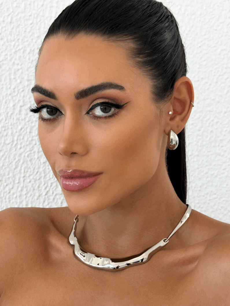 Choker Semi joia Ondulado Diana