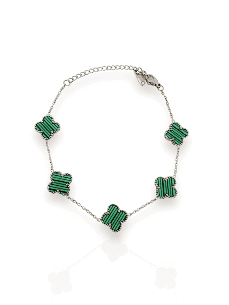 Pulseira folheado a ouro 18k Inspiração Colorido aço inoxidável