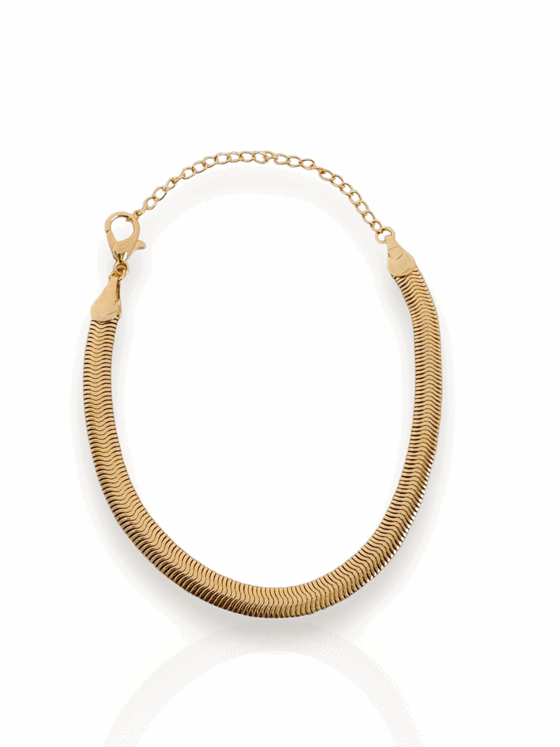 Pulseira Folheado a Ouro 18K Malha P